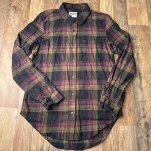 Vans Flannel Button Down‎ Shirt Women's Medium Plaid Skater Grunge Y2K 6107